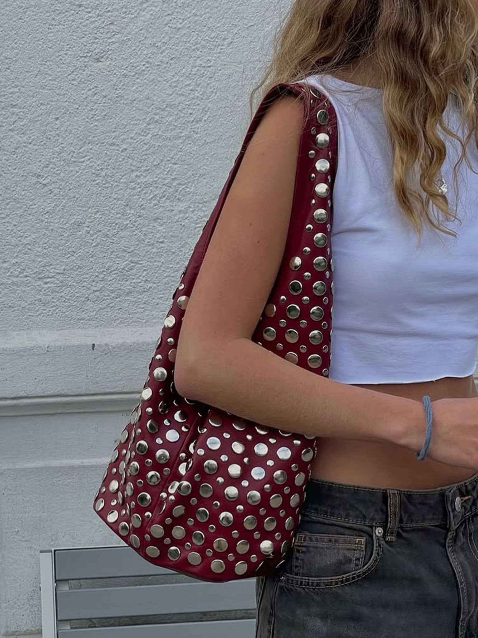 Selene Studded Bucket Bag