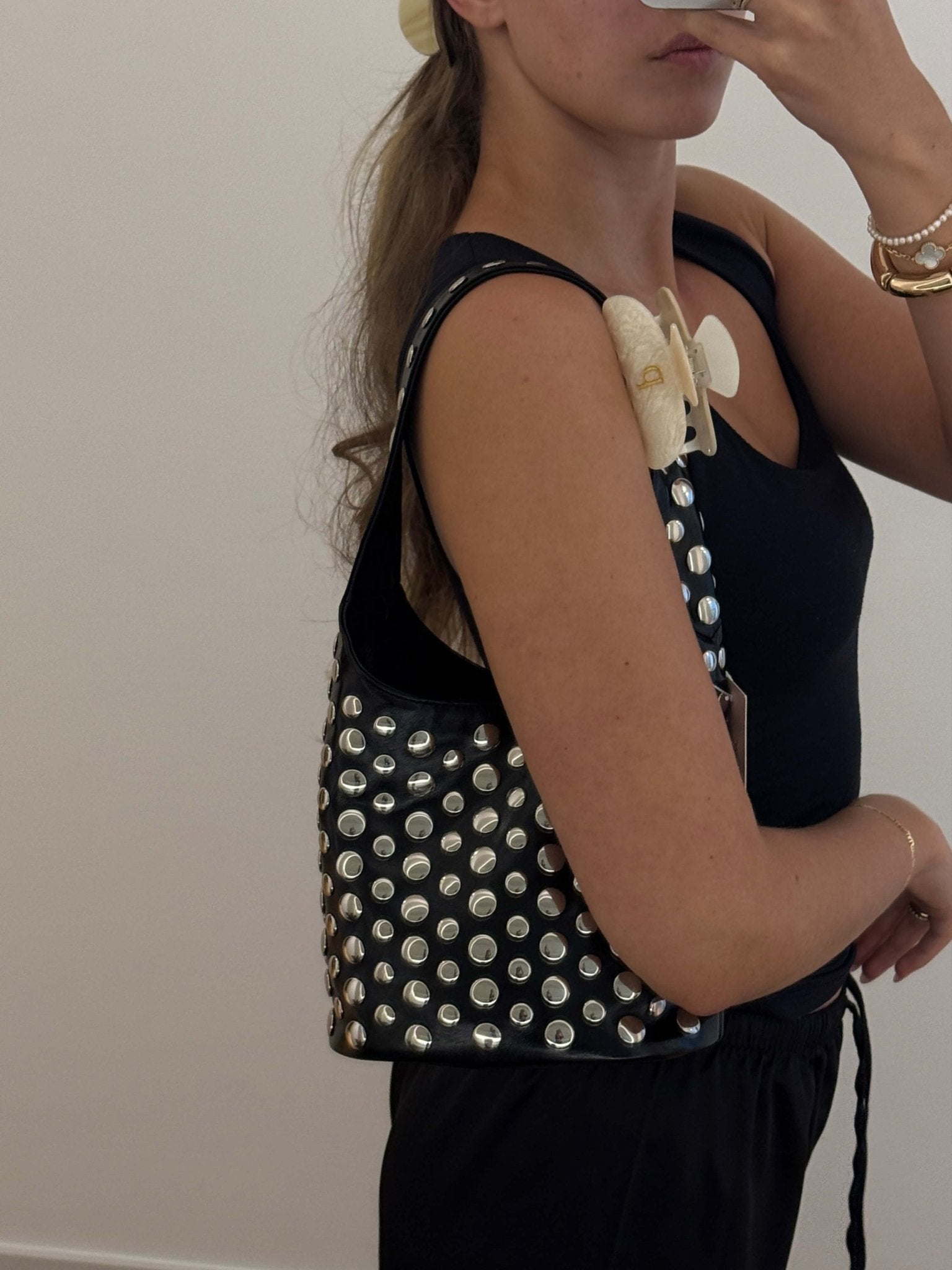 Selene Studded Bucket Bag