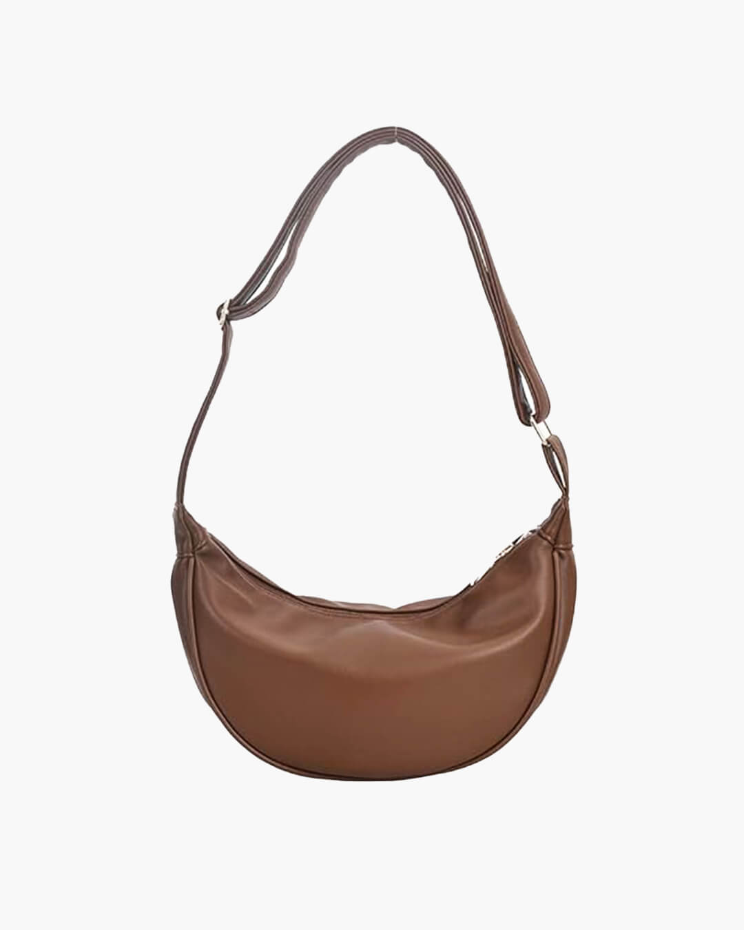 SEAME - Gabriela Vegan Leather Hobo Bag Brown Regular